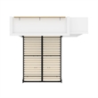 Bowery Hill Wood Queen Murphy Bed with Closet Organizer in White