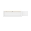 Bowery Hill Wood Queen Murphy Bed with Closet Organizer in White