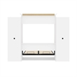 Bowery Hill Wood White Murphy Bed Rectangular Storage 89.88