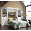 Bowery Hill Wood White Murphy Bed Rectangular Storage 89.88