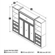 Bowery Hill Wood White Murphy Bed Rectangular Storage 89.88