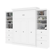 Bowery Hill Wood White Murphy Bed Rectangular Storage 89.88
