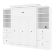 Bowery Hill Wood White Murphy Bed Rectangular Storage 89.88
