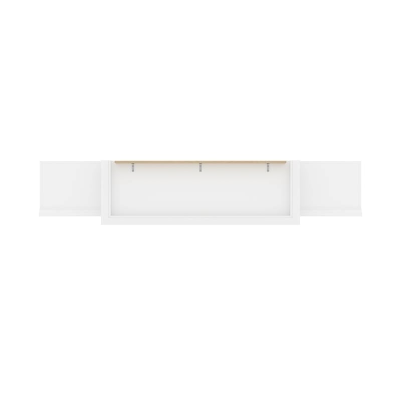 Bowery Hill Wood White Murphy Bed Rectangular Storage 89.88