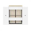 Bowery Hill Wood White Murphy Bed Rectangular Storage 89.88