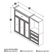 Bowery Hill Wood Queen Murphy Bed and Organizer with Drawers in White
