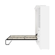 Bowery Hill Wood Queen Murphy Bed and Organizer with Drawers in White