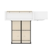 Bowery Hill Wood Queen Murphy Bed and Organizer with Drawers in White