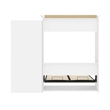 Bowery Hill Wood Queen Murphy Bed and Organizer with Drawers in White
