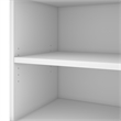 Bowery Hill Melamine White L-Desk Square Reversible 71.1
