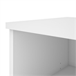 Bowery Hill Melamine White L-Desk Square Reversible 71.1