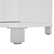 Bowery Hill Melamine White L-Desk Square Reversible 71.1