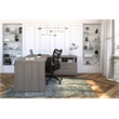 Bowery Hill Modern Wood L-Shaped Home Office Desk in Bark Gray