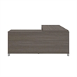Bowery Hill Modern Wood L-Shaped Home Office Desk in Bark Gray