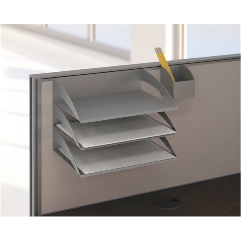 Bowery Hill L Workstation with Storage in Mocha Cherry