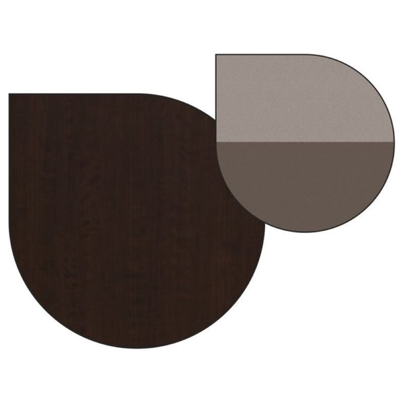 Bowery Hill L Workstation with Storage in Mocha Cherry