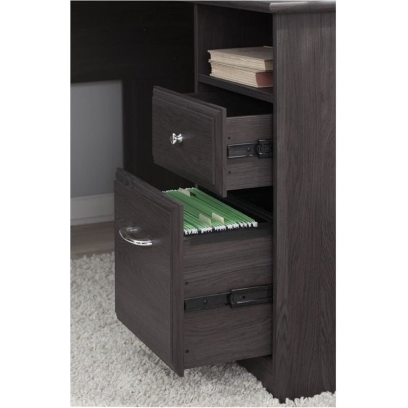 Bowery Hill 60 L Shaped Desk In Heather Gray Bowery Hill 60 L Shaped Desk In Heather Gray