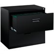 Bowery Hill 2 Drawers Lateral Black Metal Filing Cabinet Pre-assembled