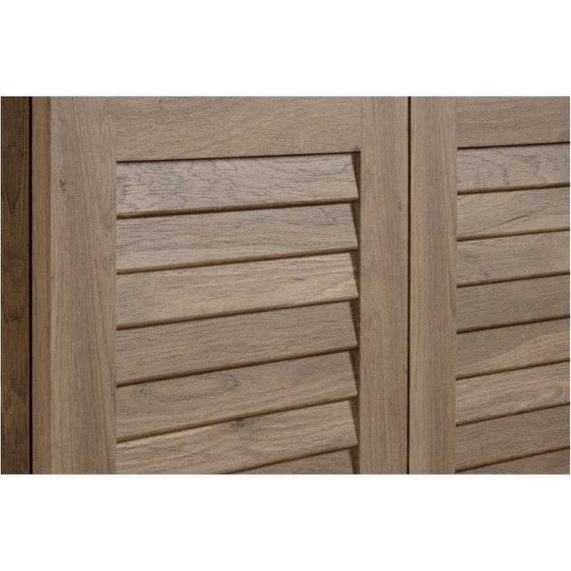 Bowery Hill Engineered Wood 4-Adjustable Shelves Storage Cabinet in Salt Oak