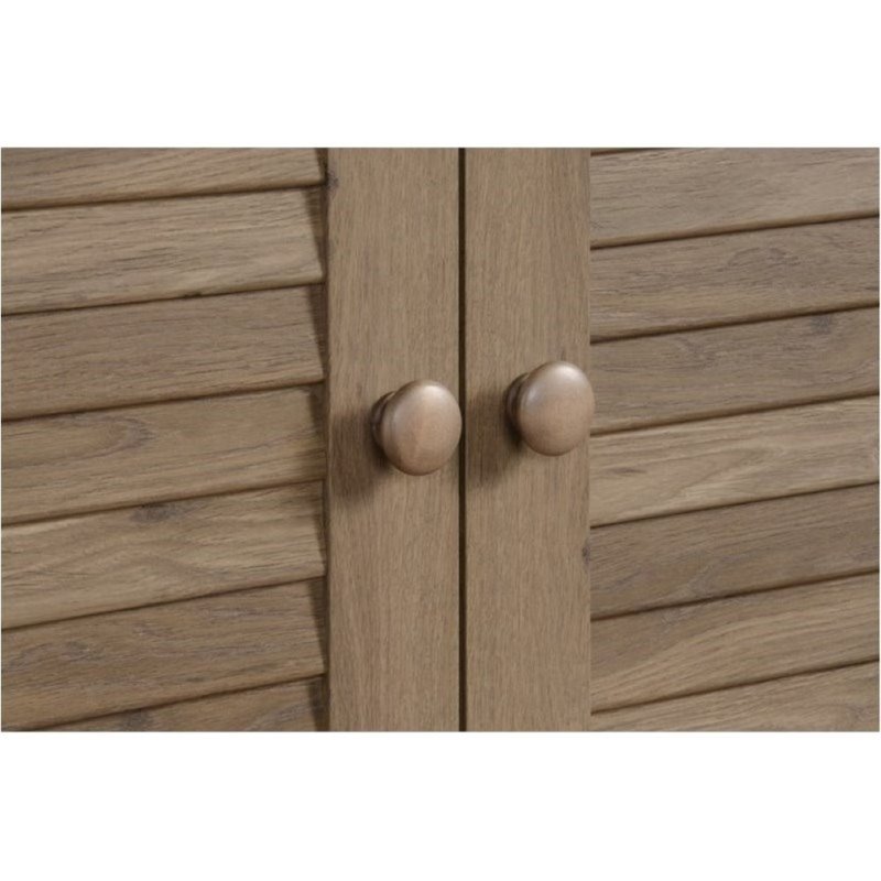 Bowery Hill Engineered Wood 4-Adjustable Shelves Storage Cabinet in Salt Oak