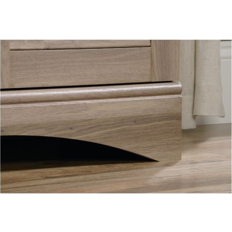 Bowery Hill Engineered Wood 4-Adjustable Shelves Storage Cabinet in Salt Oak