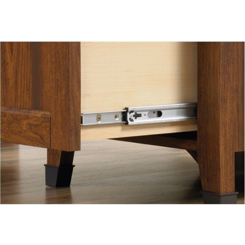 Bowery Hill L-Shaped Computer Desk in Washington Cherry