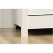 Bowery Hill Engineered Wood 3 Adjustable Shelves Bookcase in Soft White
