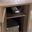 Bowery Hill Contemporary Wood L-Shaped Home Office Desk in Salt Oak