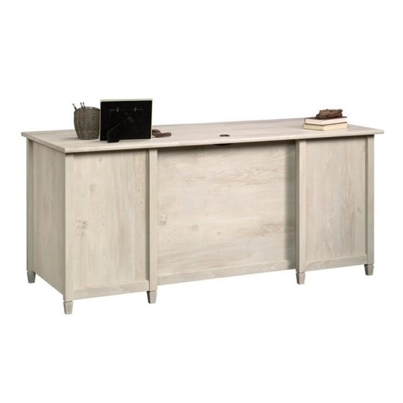 Bowery Hill Engineered Wood 4-Drawers Office Computer Desk in Chalked Chestnut