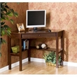 Bowery Hill Transitional Wood Corner Computer Desk in Rich Espresso