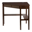 Bowery Hill Transitional Wood Corner Computer Desk in Rich Espresso