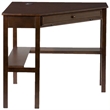 Bowery Hill Transitional Wood Corner Computer Desk in Rich Espresso