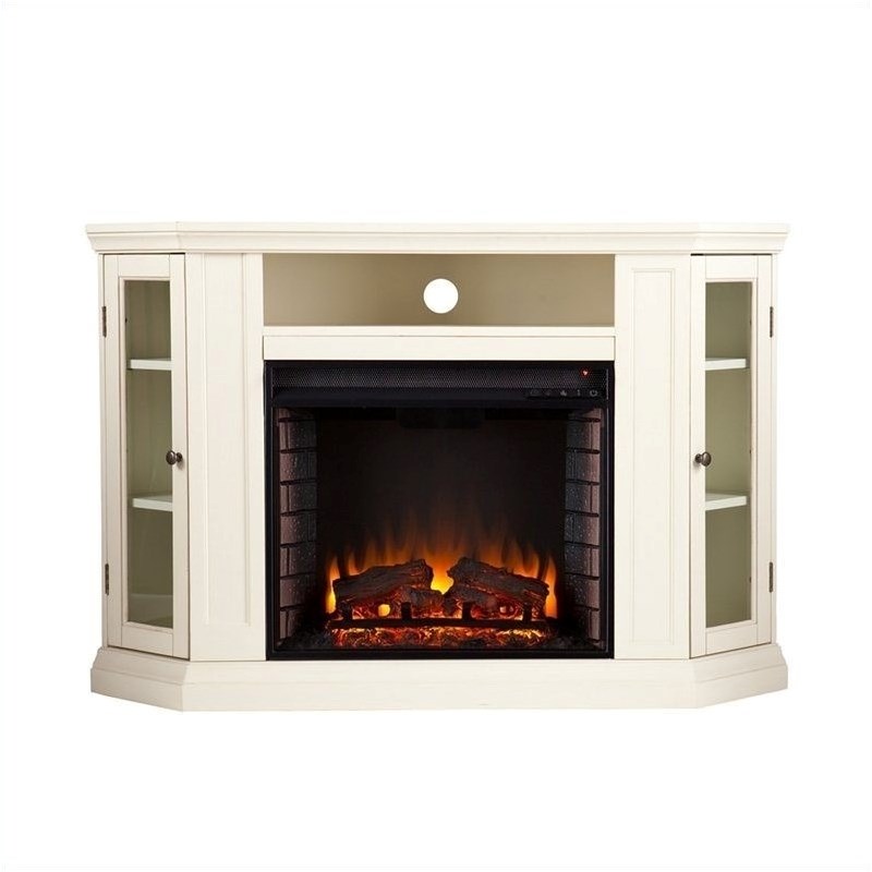 Bowery Hill Traditional Wood Electric Fireplace Stand for TVs up to 48