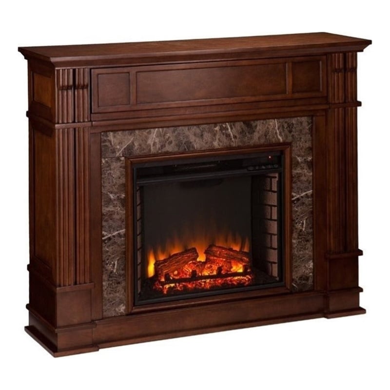 Bowery Hill Traditional Wood TV Stand for TVs up to 48'' in Whiskey Maple