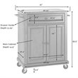 Bowery Hill Stainless Steel Top Kitchen Cart in Black