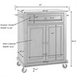 Bowery Hill Traditional Wood Kitchen Cart with Granite Top in Black