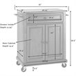 Bowery Hill Traditional Wood Kitchen Cart with Granite Top in Mahogany/Gray