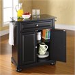 Bowery Hill Solid Black Granite Top Kitchen Island