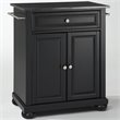 Bowery Hill Solid Black Granite Top Kitchen Island