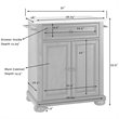 Bowery Hill Stainless Steel Top Kitchen Island in White