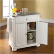 Bowery Hill Traditional Wood Kitchen Island with Granite Top in White