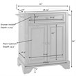 Bowery Hill Solid Granite Top Kitchen Island in Black