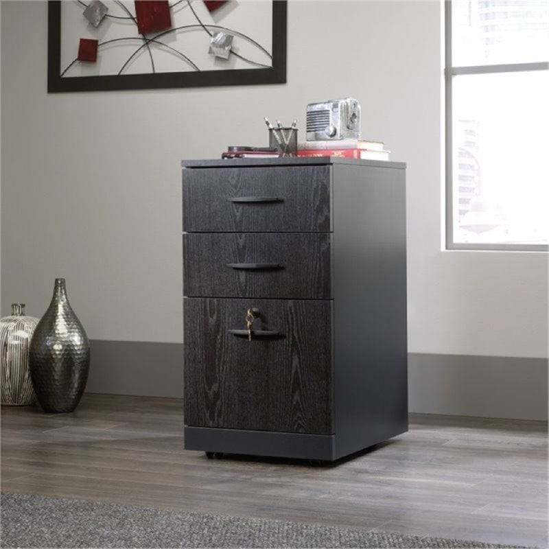 Bowery Hill 3 Drawer Letter File Cabinet in Black 
