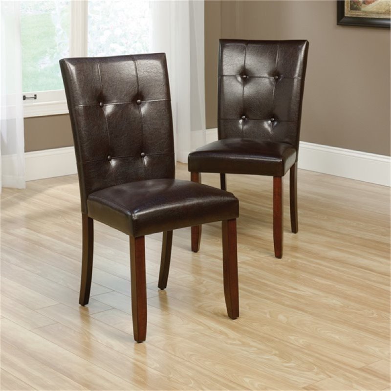Bowery Hill Dining Chair in Cherry (Set of 2)