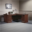 Bowery Hill Engineered Wood Select Cherry Desk L-Shaped Durable Adjustable 68.82