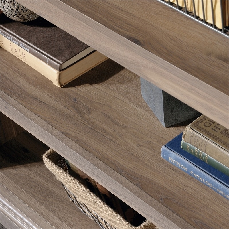 Bowery Hill 5-Shelf Transitional Engineered Wood Bookcase in Salt Oak