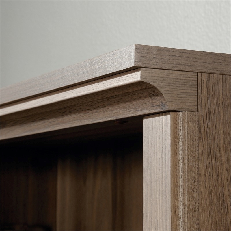 Bowery Hill 5-Shelf Transitional Engineered Wood Bookcase in Salt Oak