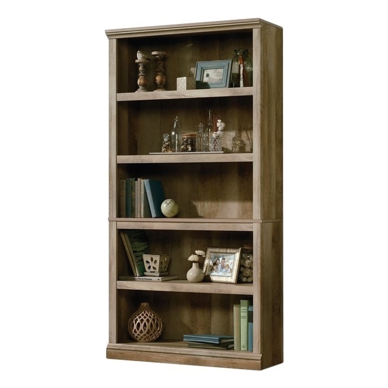 Bowery Hill Engineered Wood Lintel Oak Bookcase Rectangular 69.76