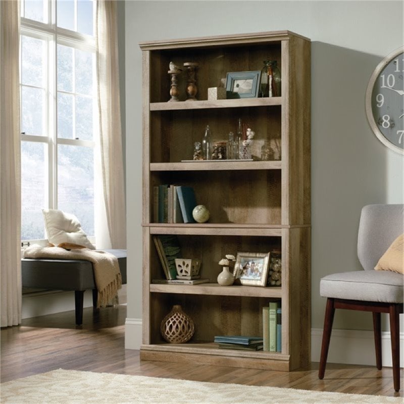 Bowery Hill Engineered Wood Lintel Oak Bookcase Rectangular 69.76