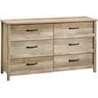 Bowery Hill Engineered Wood 6-Drawers Double Dresser in Lintel Oak